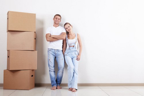 Professional packing materials prepared for a Lamorbey home move