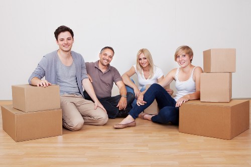 Local house moving service in Lamorbey with boxes and furniture ready for transport